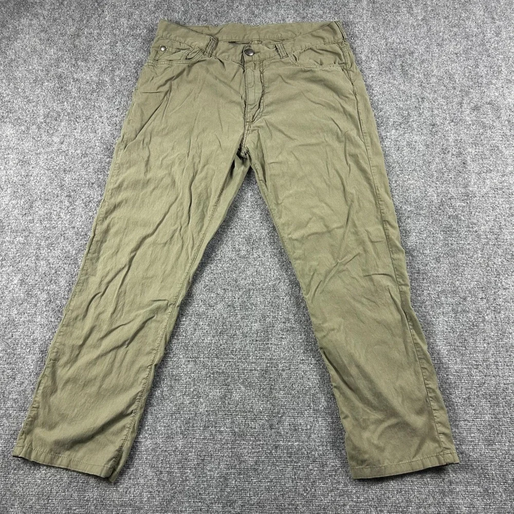 Canali 1934 Pants Mens 52 IT 32 US Olive Green Lyocell Cotton Italy Luxury